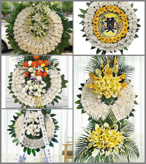 河南南阳镇平县侯集镇西门村花圈速递